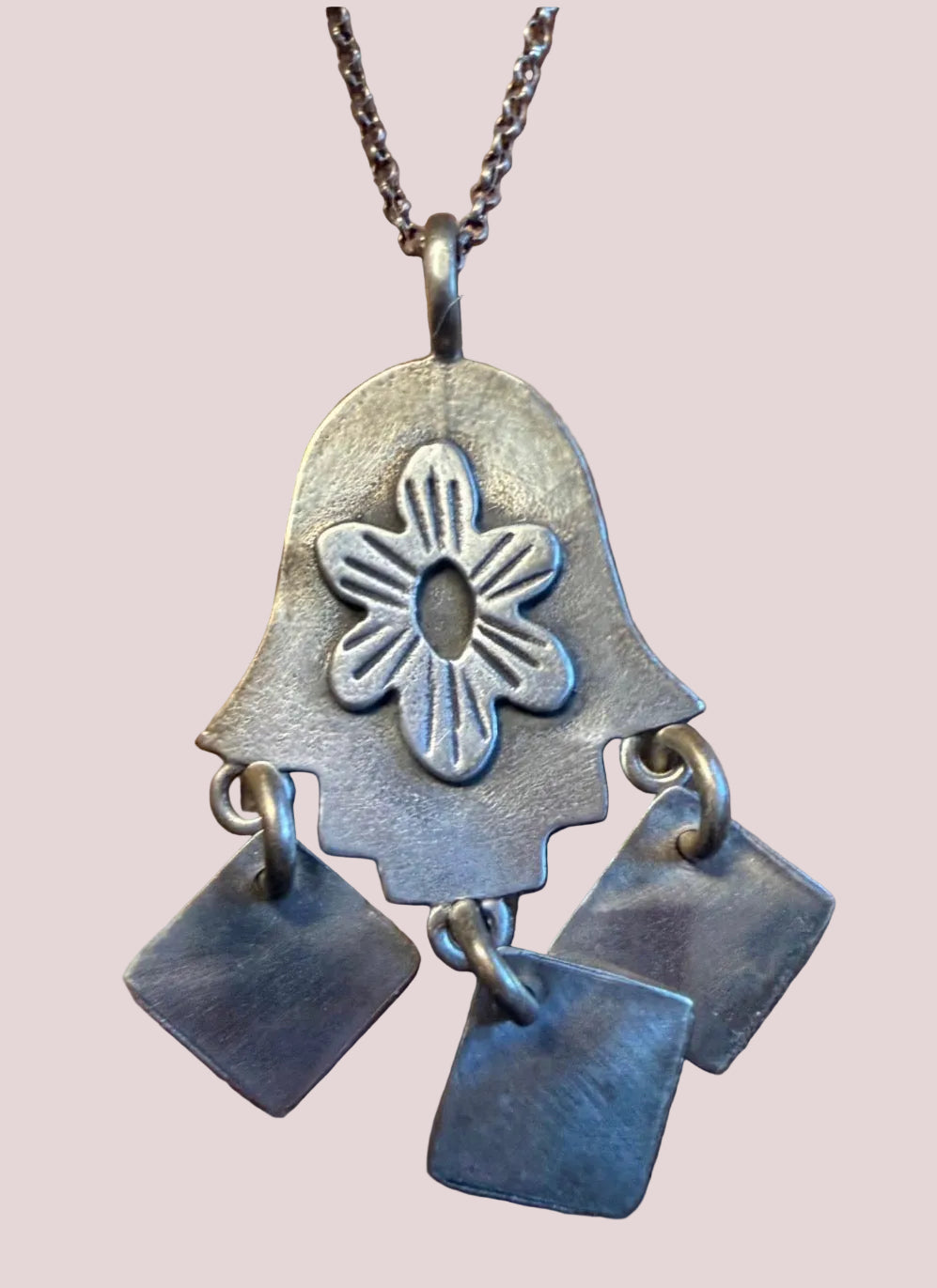 Folklorica Sterling Silver Hamsa Necklace