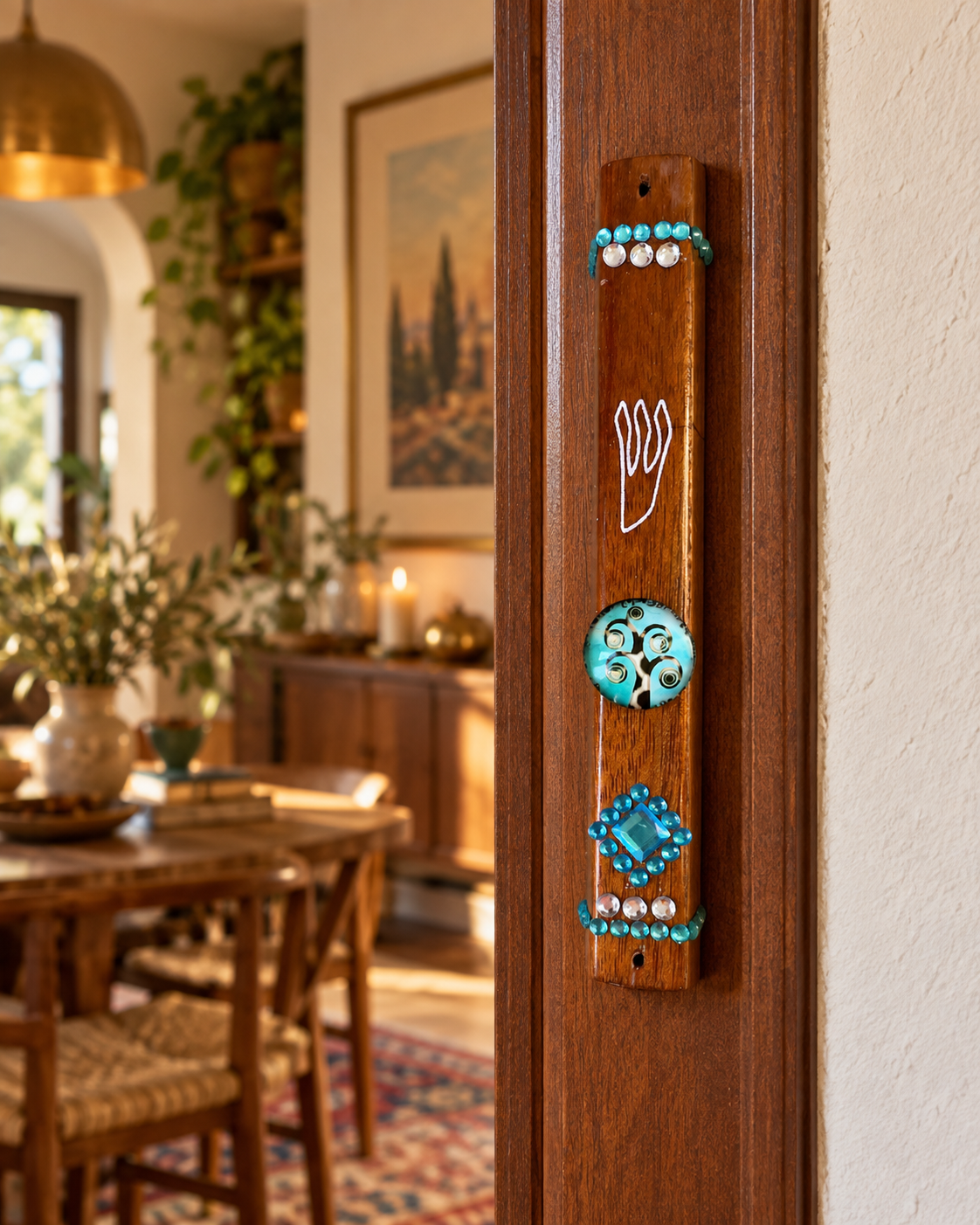 The Jeweled Grove Mezuzah Case