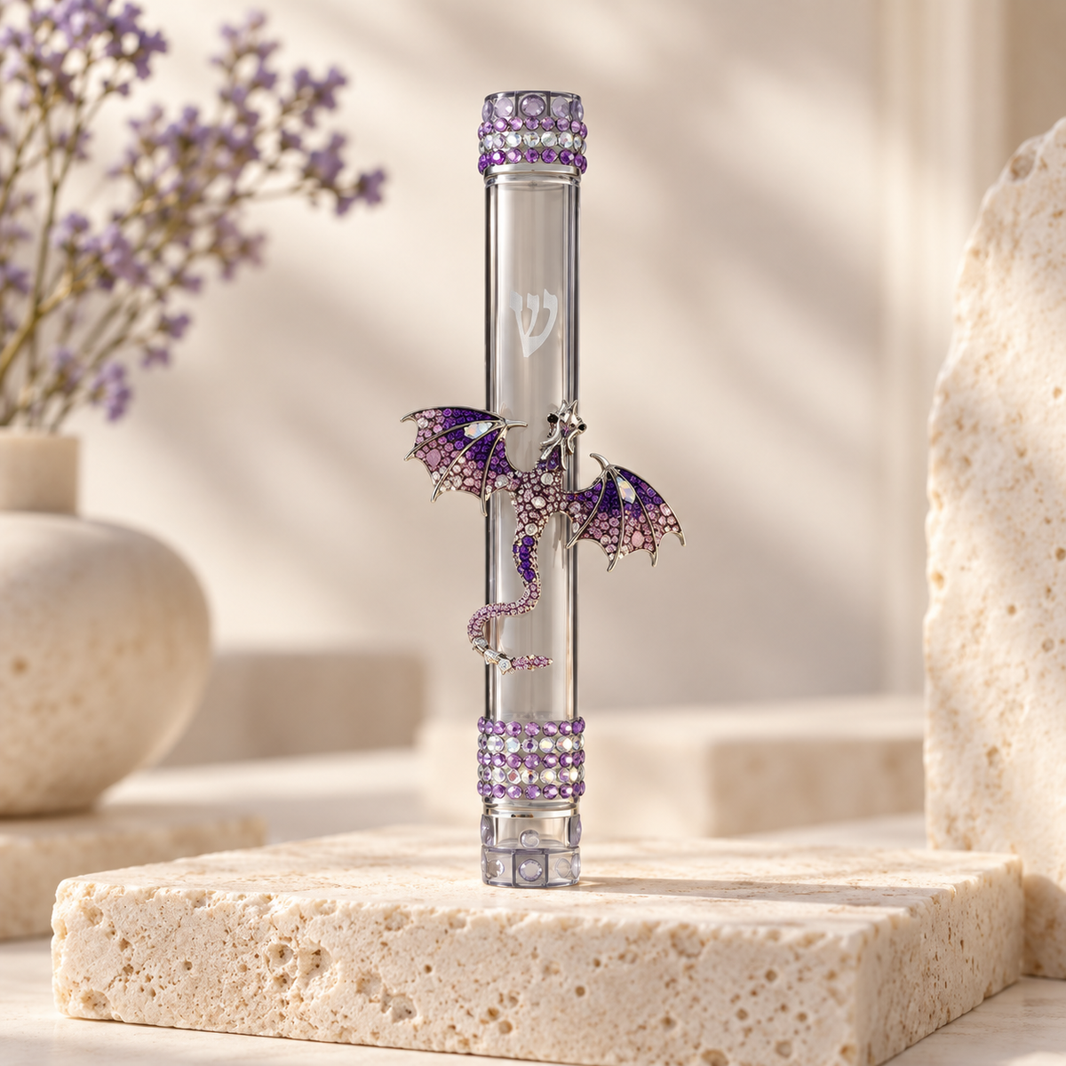 Jeweled Dragon Mezuzah Case