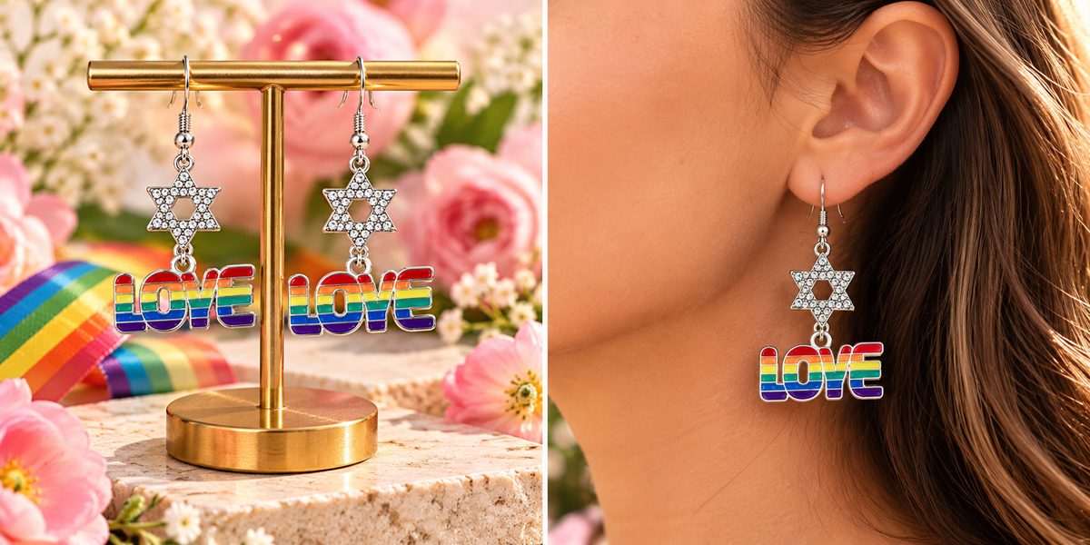 Love & Pride | Rainbow Star of David Earrings Collection