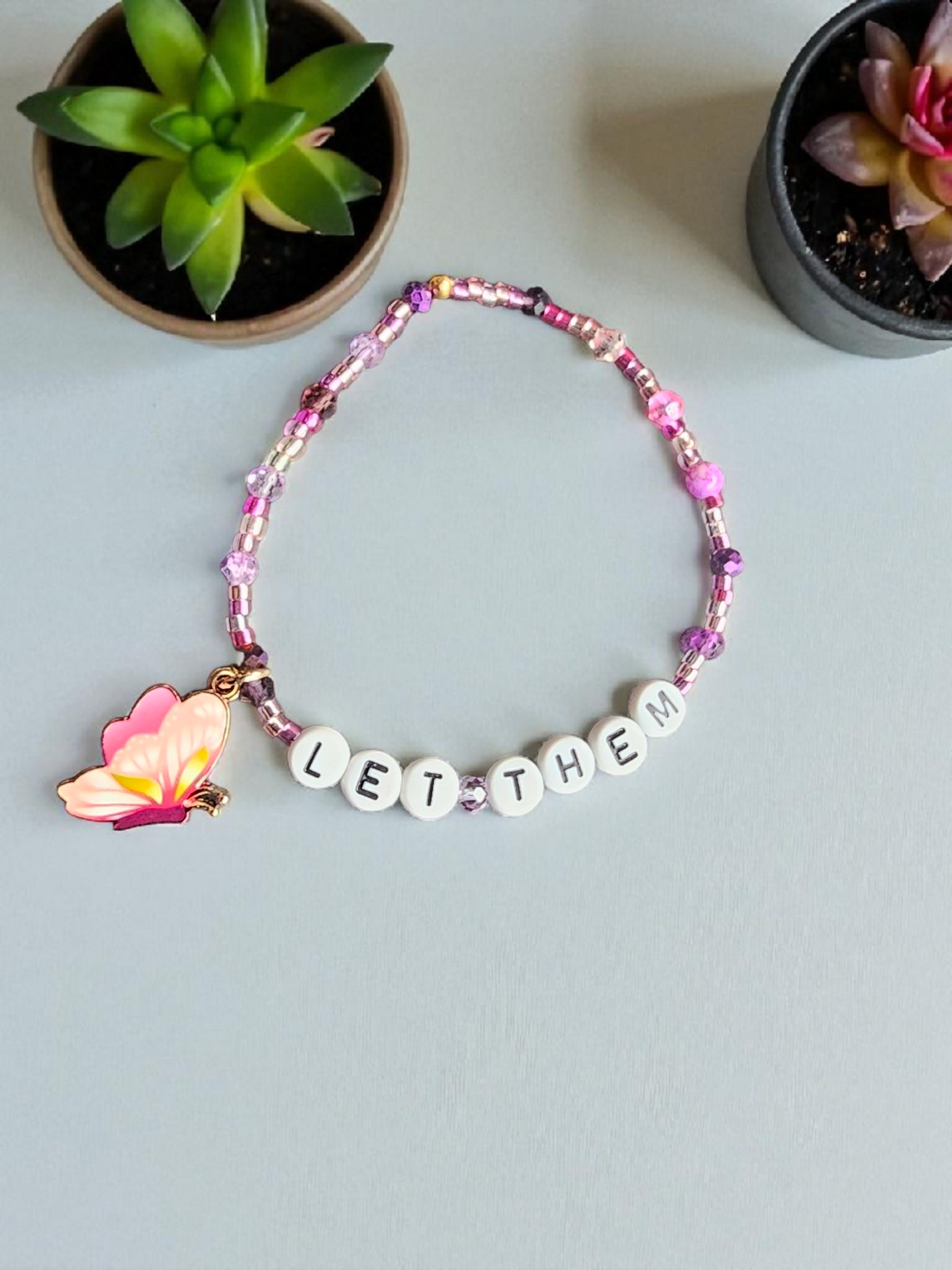 Let Them/Let Me Beaded Bracelet
