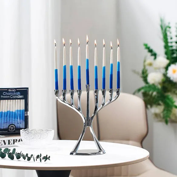Blue and White Chanukah Candles
