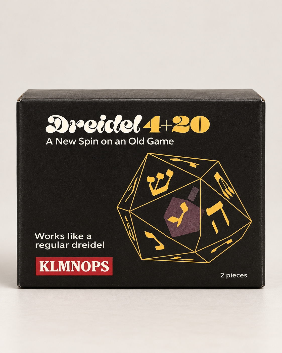 Dreidel 4+20 – 20 sided dreidel | Set of Two