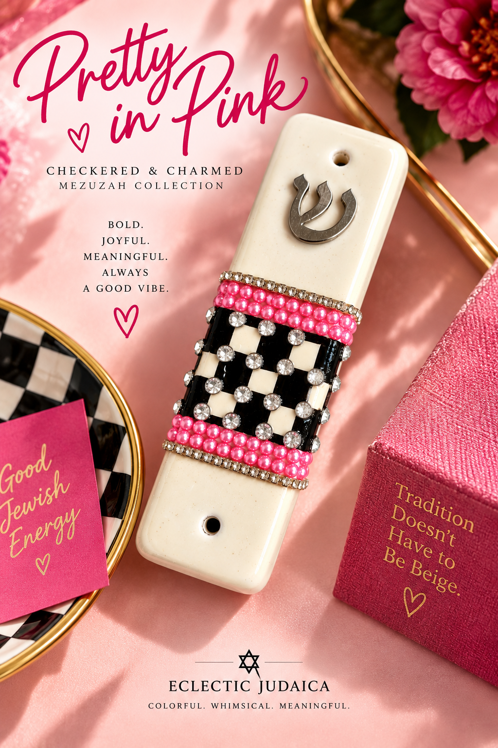 Checkered & Charmed Mezuzah Case Collection