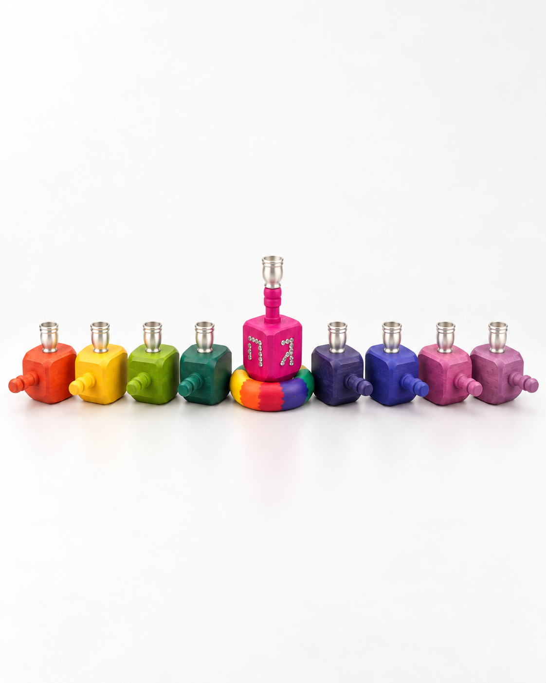 Eight Crazy Spins | Rainbow Dreidel Menorah