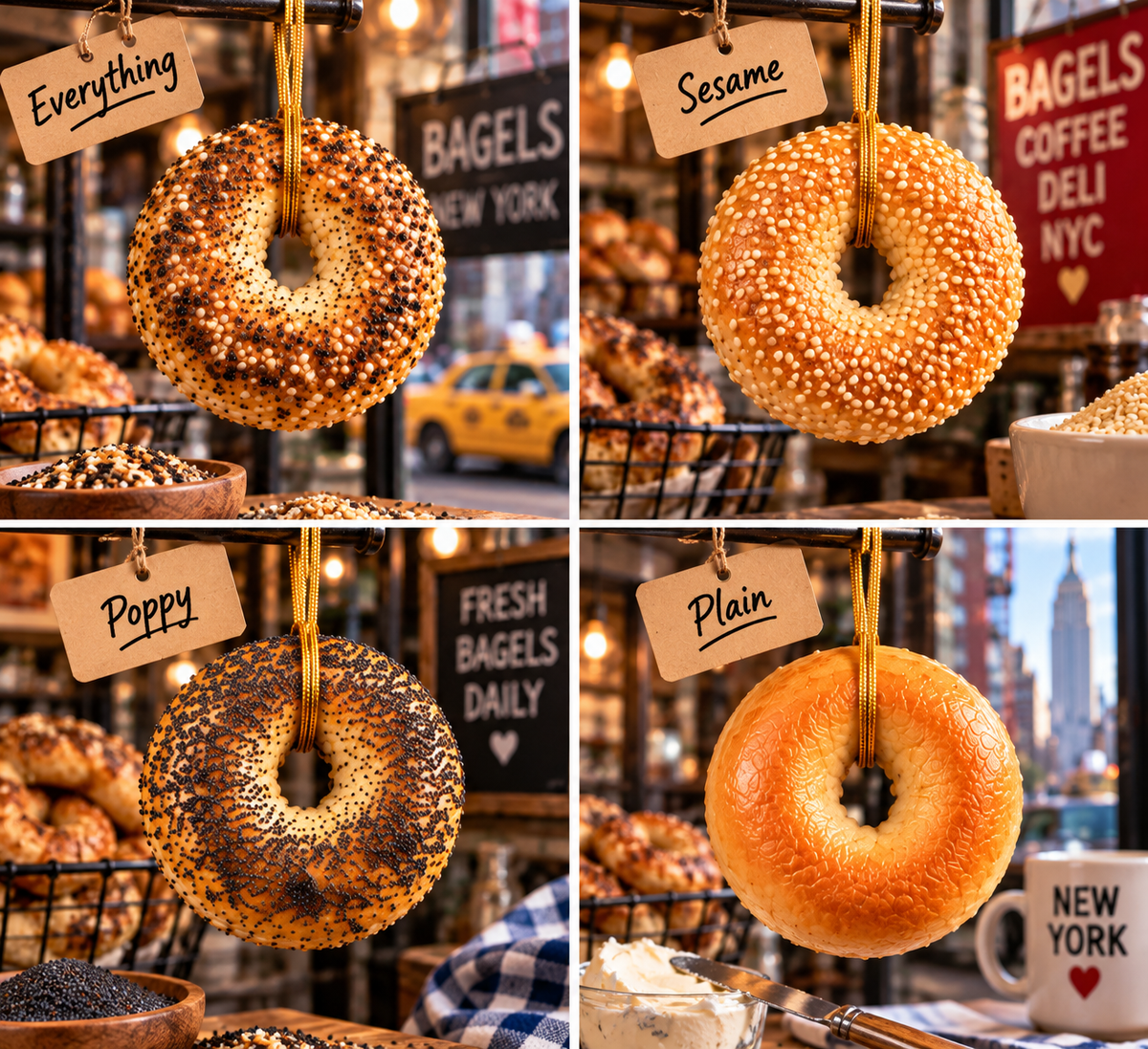 Real Bagel Ornaments — Yes, They Were Once Actual Bagels!