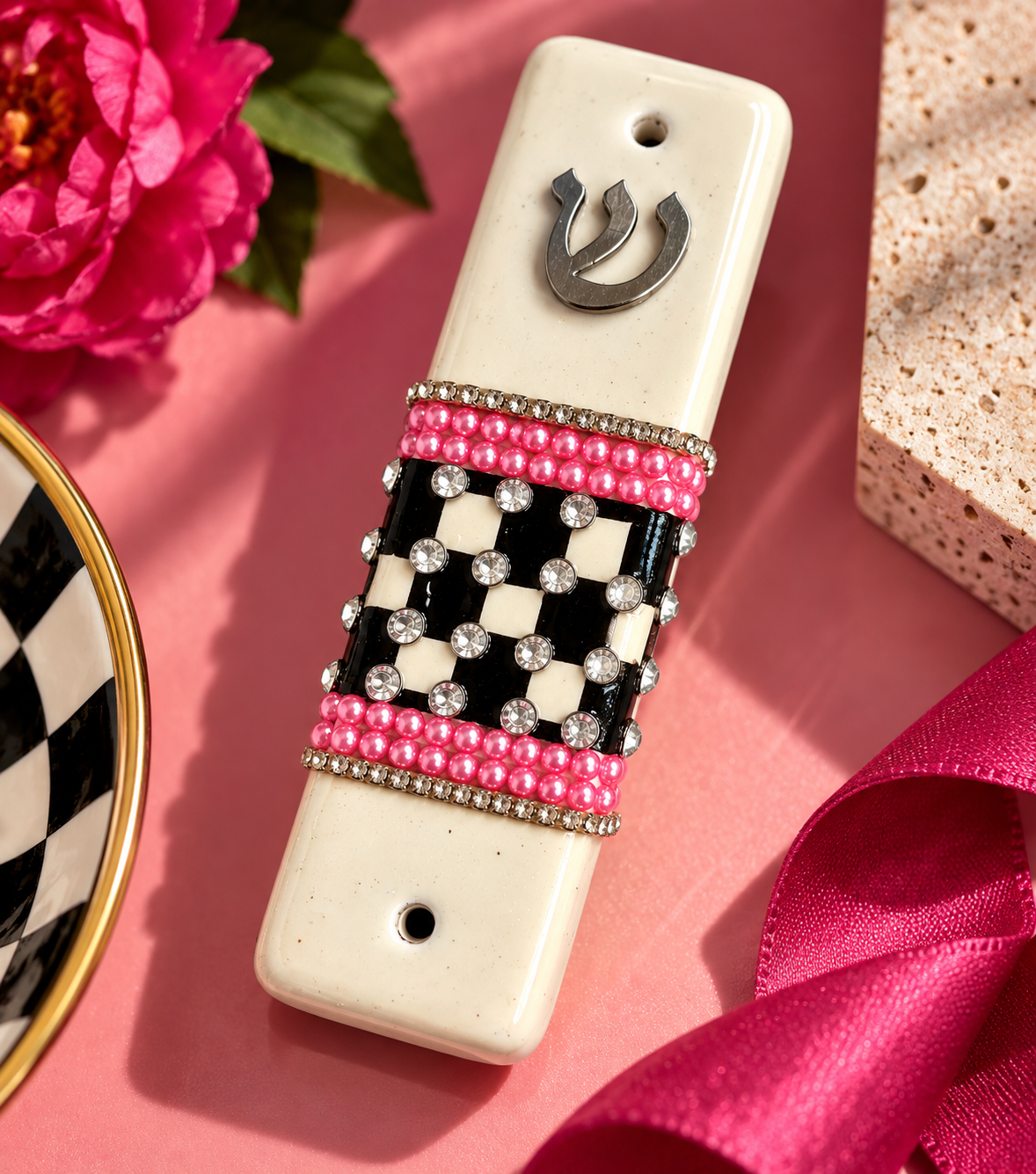 Checkered & Charmed Mezuzah Case Collection