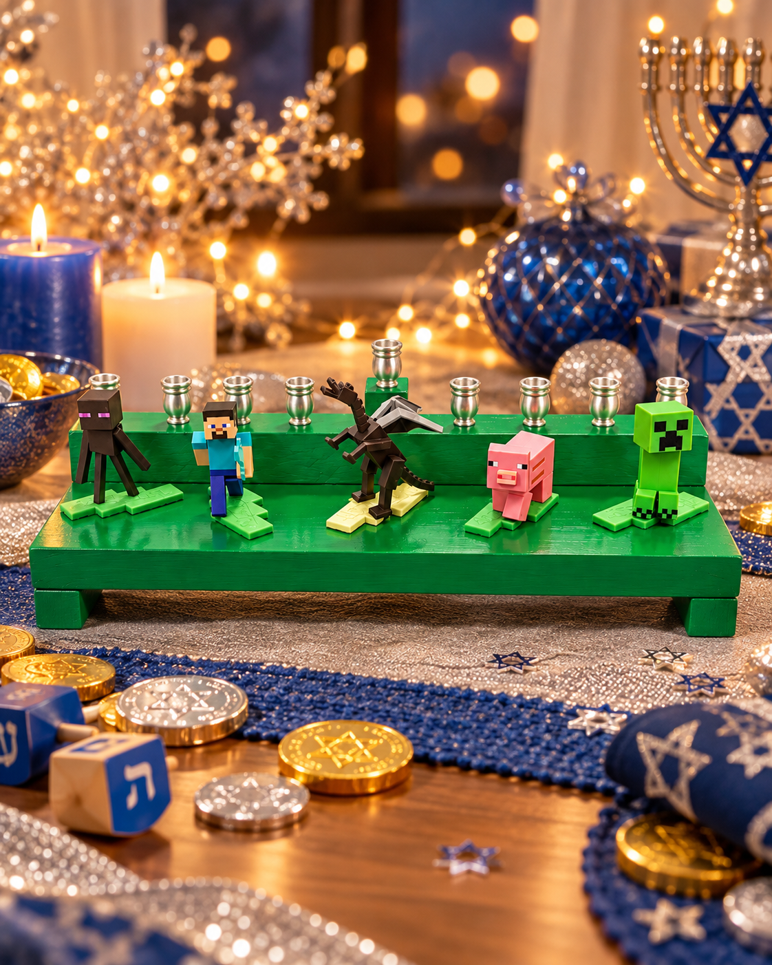 Block by Block: A Minecraft-Inspired Hanukkah Menorah