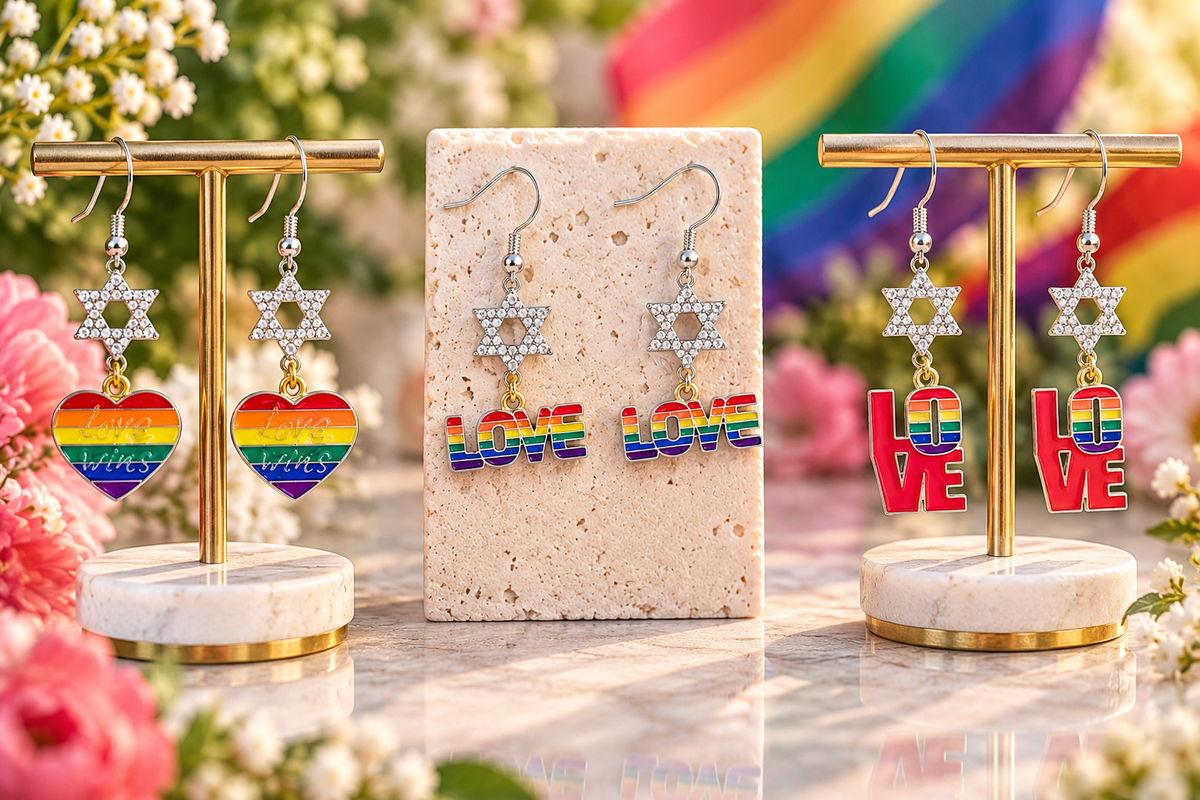 Love & Pride | Rainbow Star of David Earrings Collection
