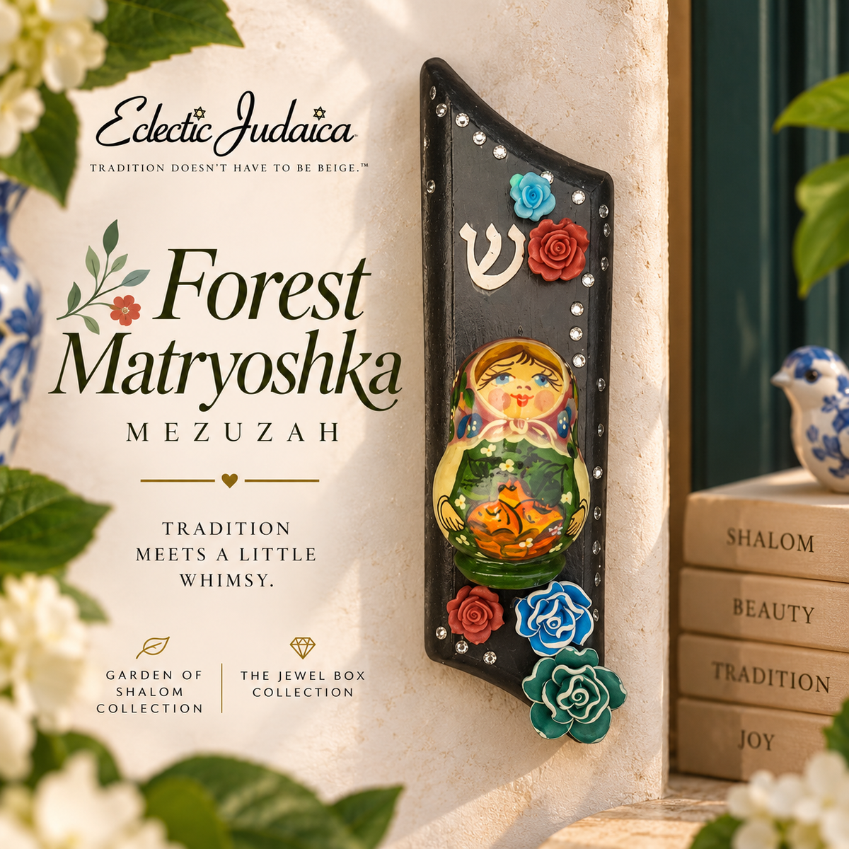 Matryoshka Garden Mezuzah Cases