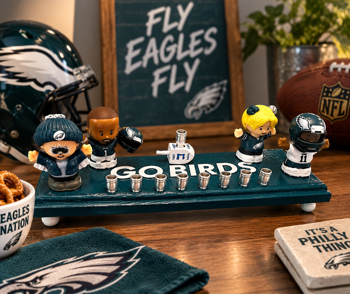 Limited Edition Collector Philadelphia Eagles “Go Birds!” Menorah