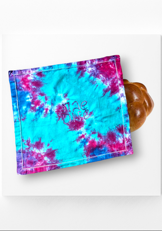 Cotton Tie Dyed Shabbat Challah Cover