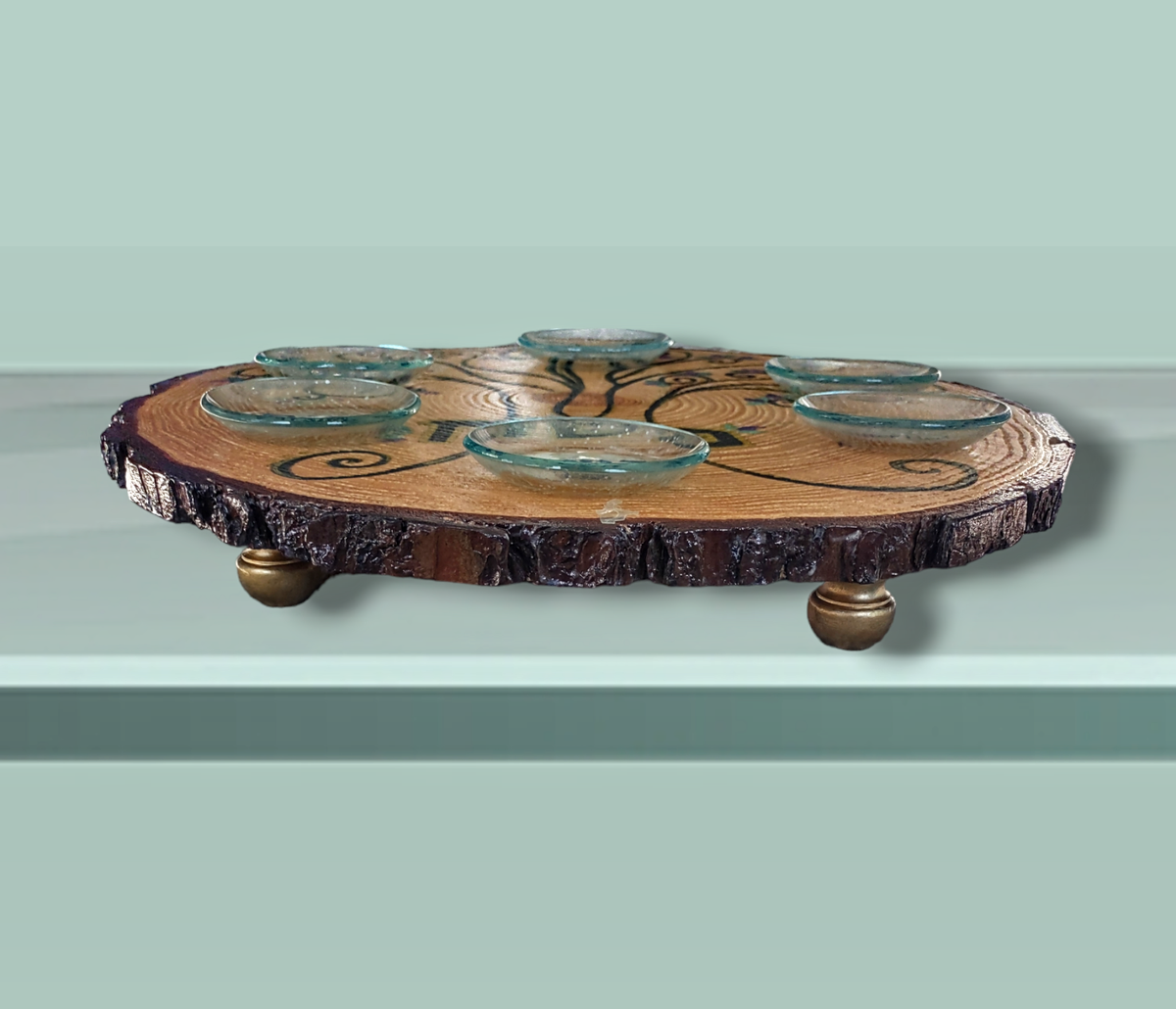 Hand Painted Tree of Life Seder Plate