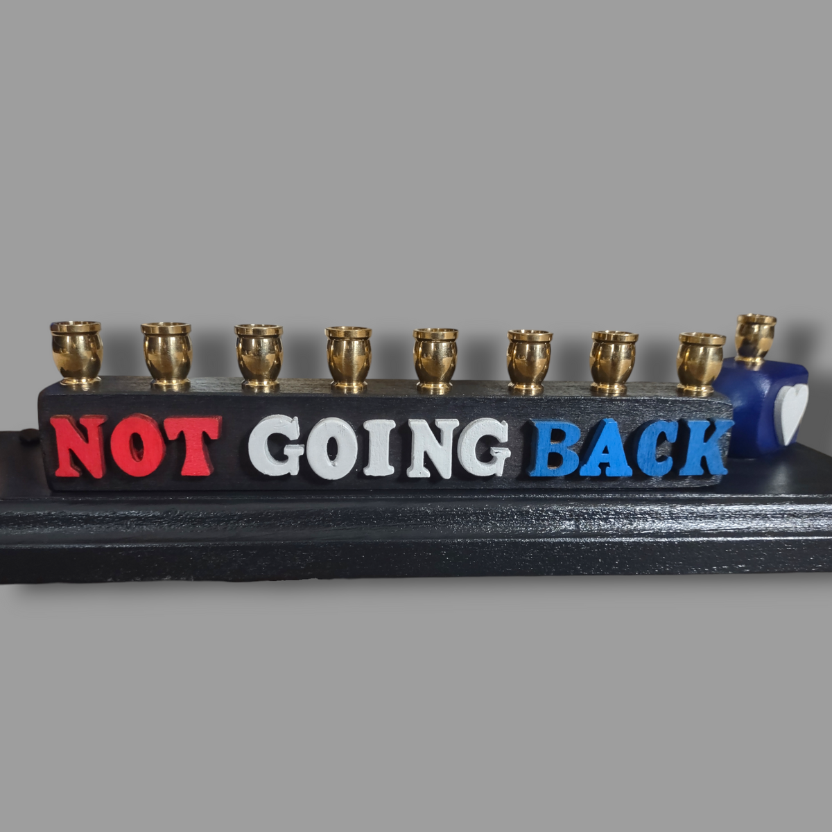 Retired 2024 Edition “Not Going Back” Menorah — Final Pieces