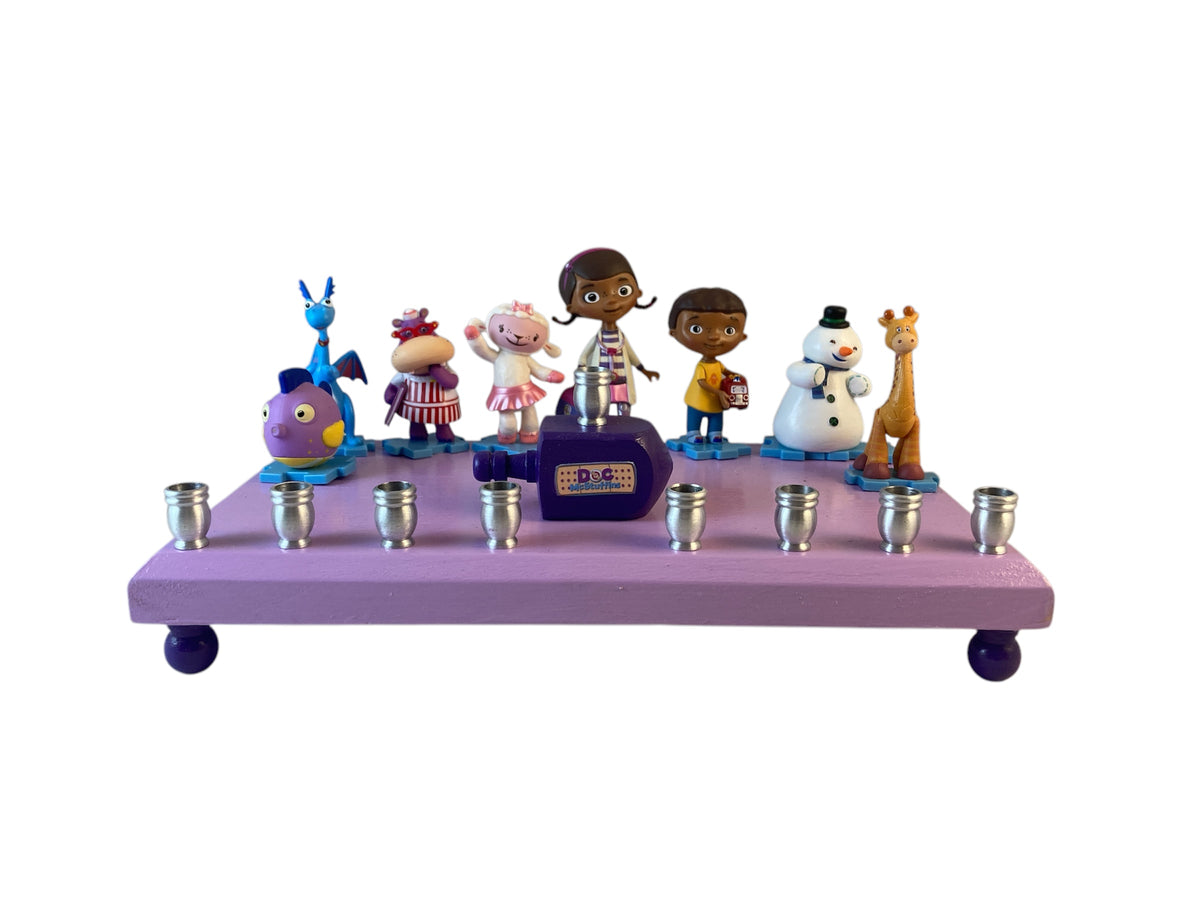 Doc McStuffins Menorah Disney Judaica Hanukkiah Repurposed Toy Hospital