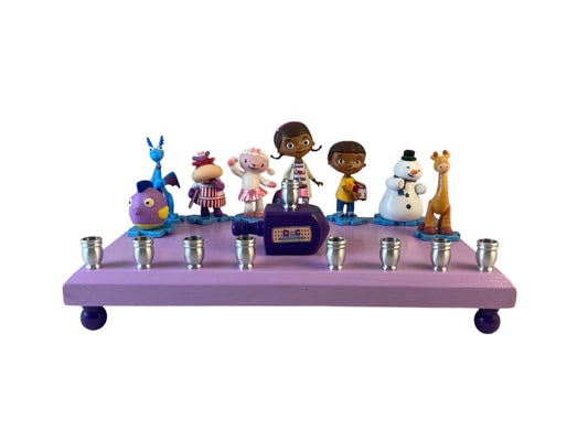 Doc McStuffins Menorah Disney Judaica Hanukkiah Repurposed Toy Hospital