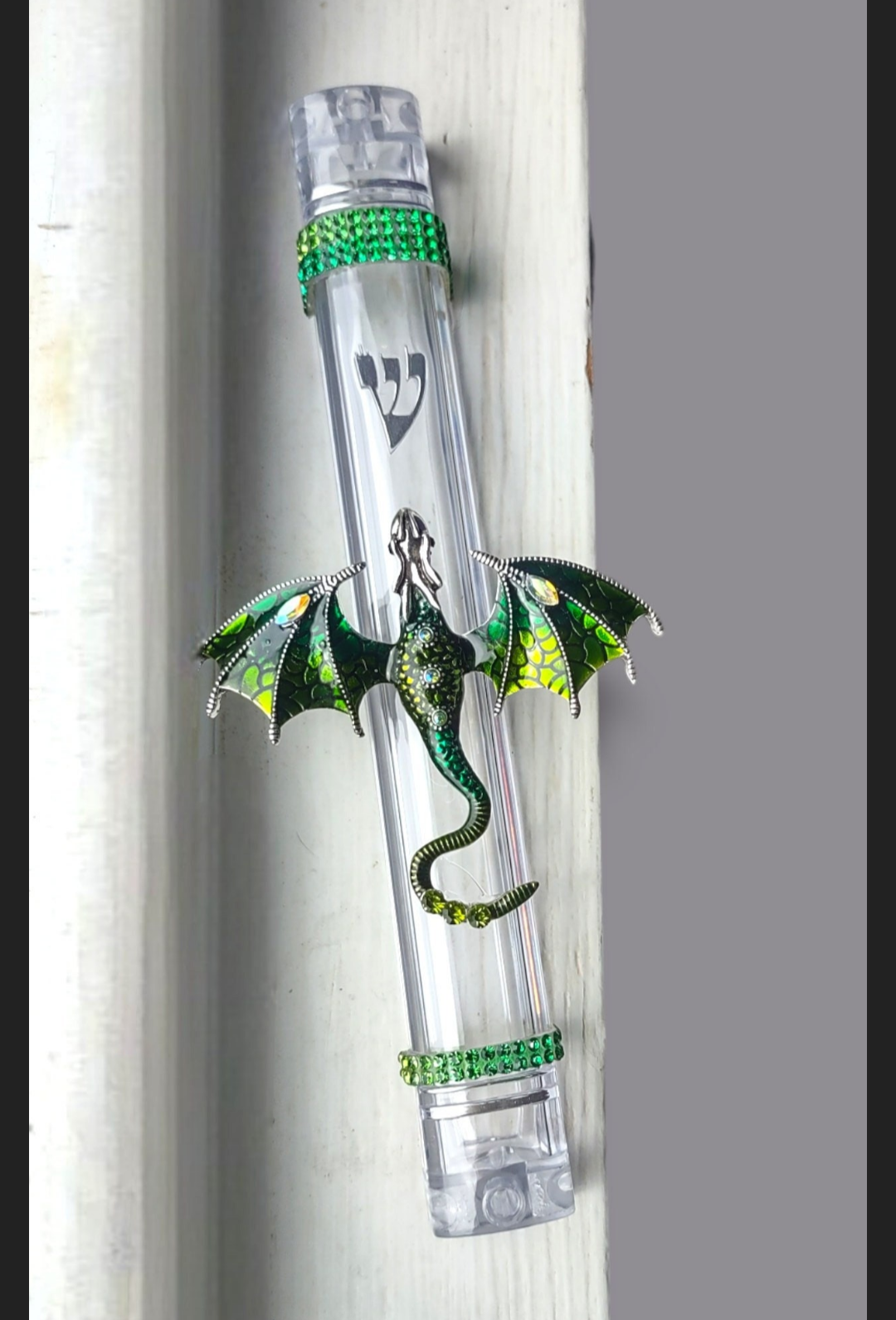 Jeweled Dragon Mezuzah Case
