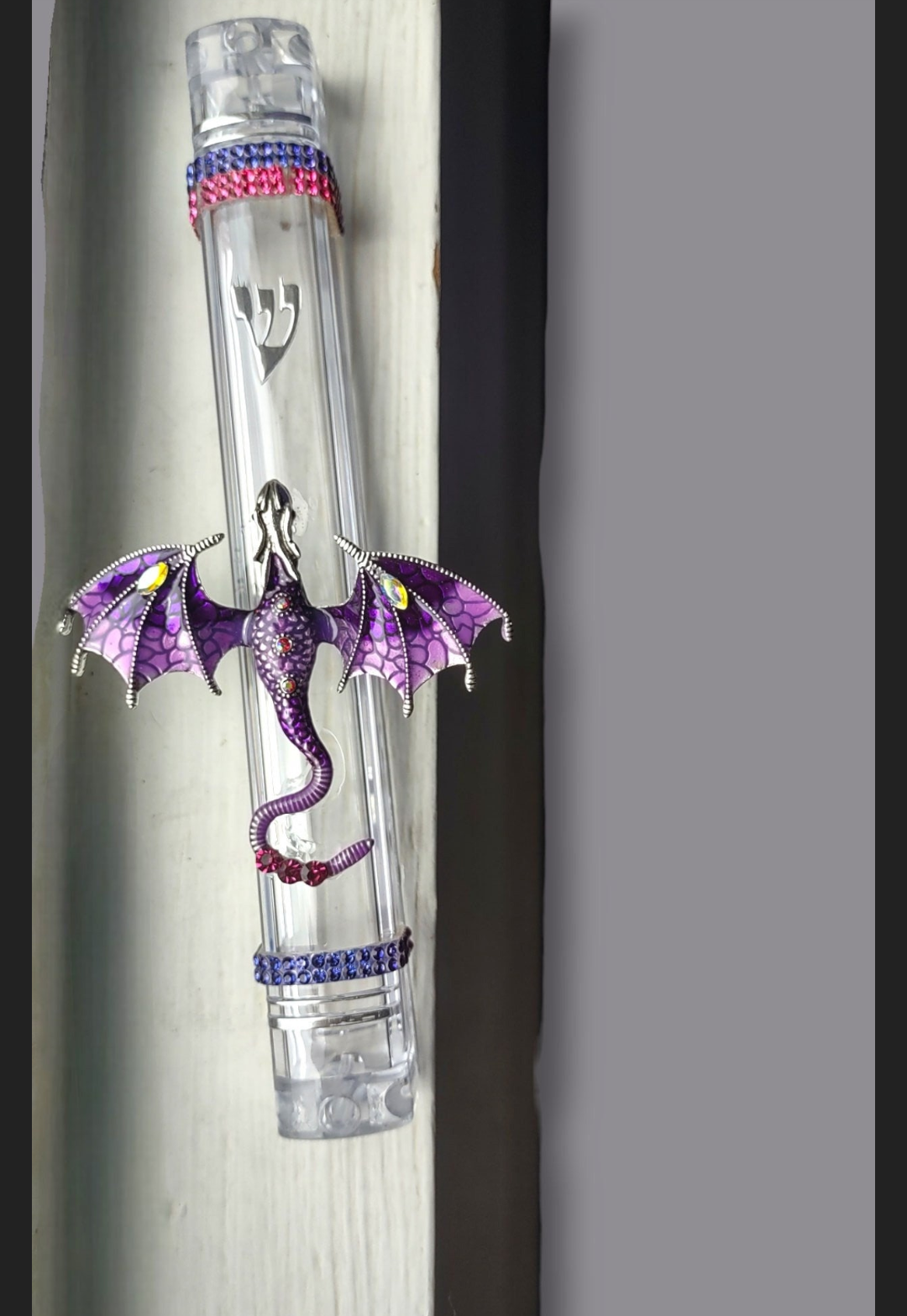 Jeweled Dragon Mezuzah Case