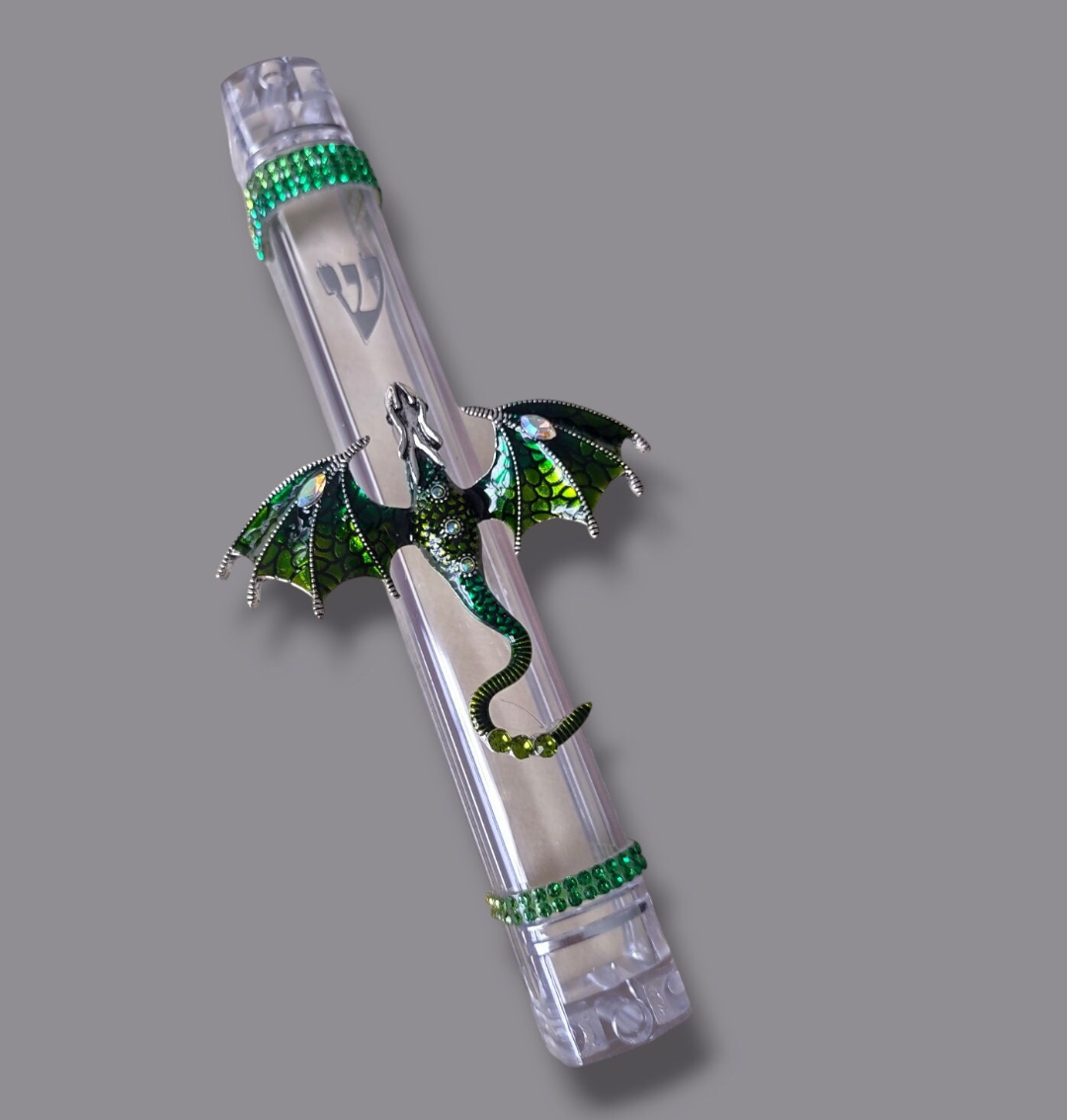 Jeweled Dragon Mezuzah Case