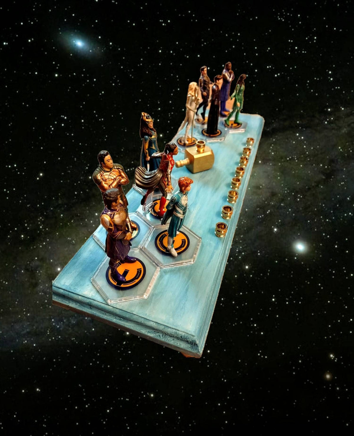 Eternals Collectors Menorah, Repurposed Superhero Figures