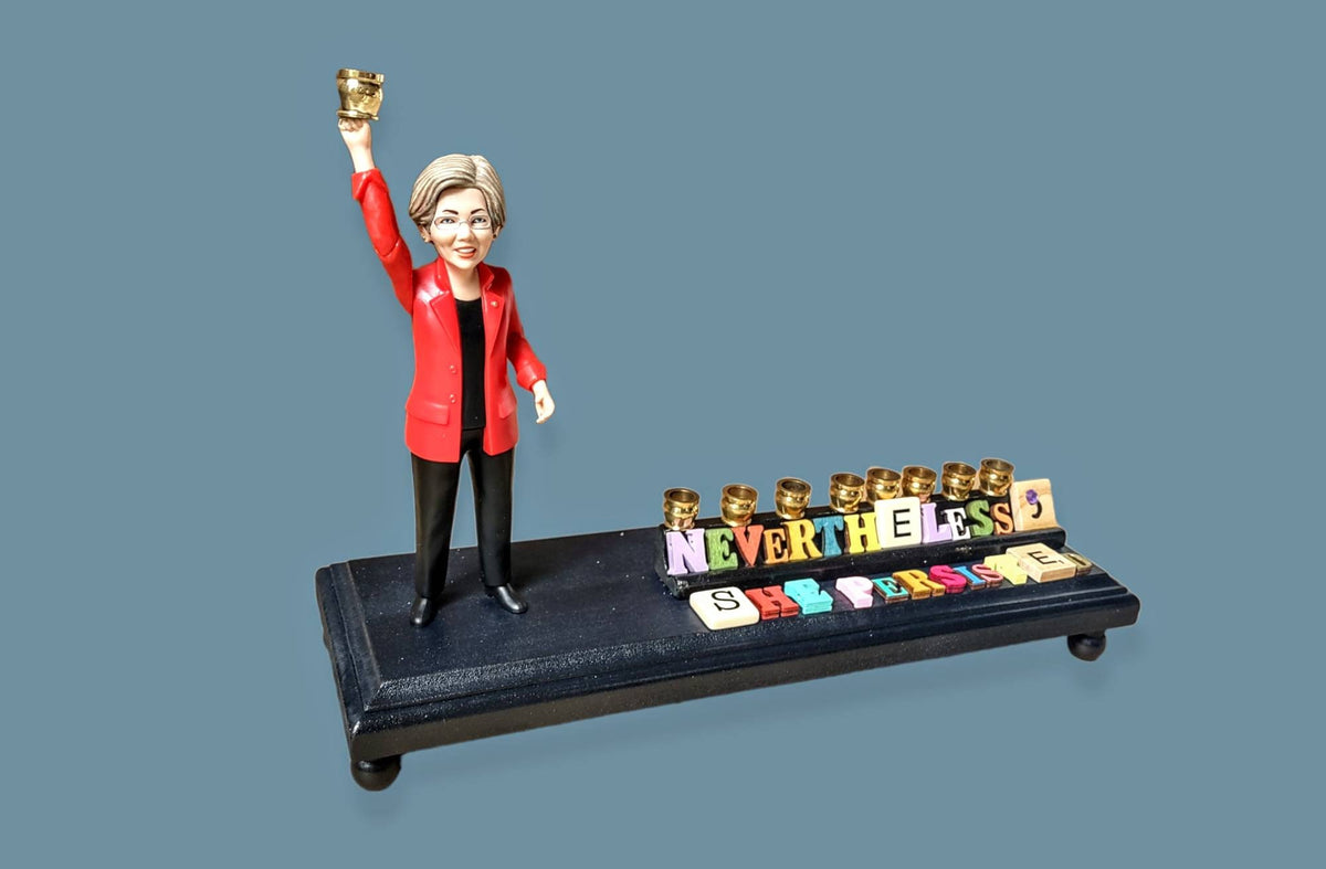 Nevertheless, She Persisted — Elizabeth Warren Menorah