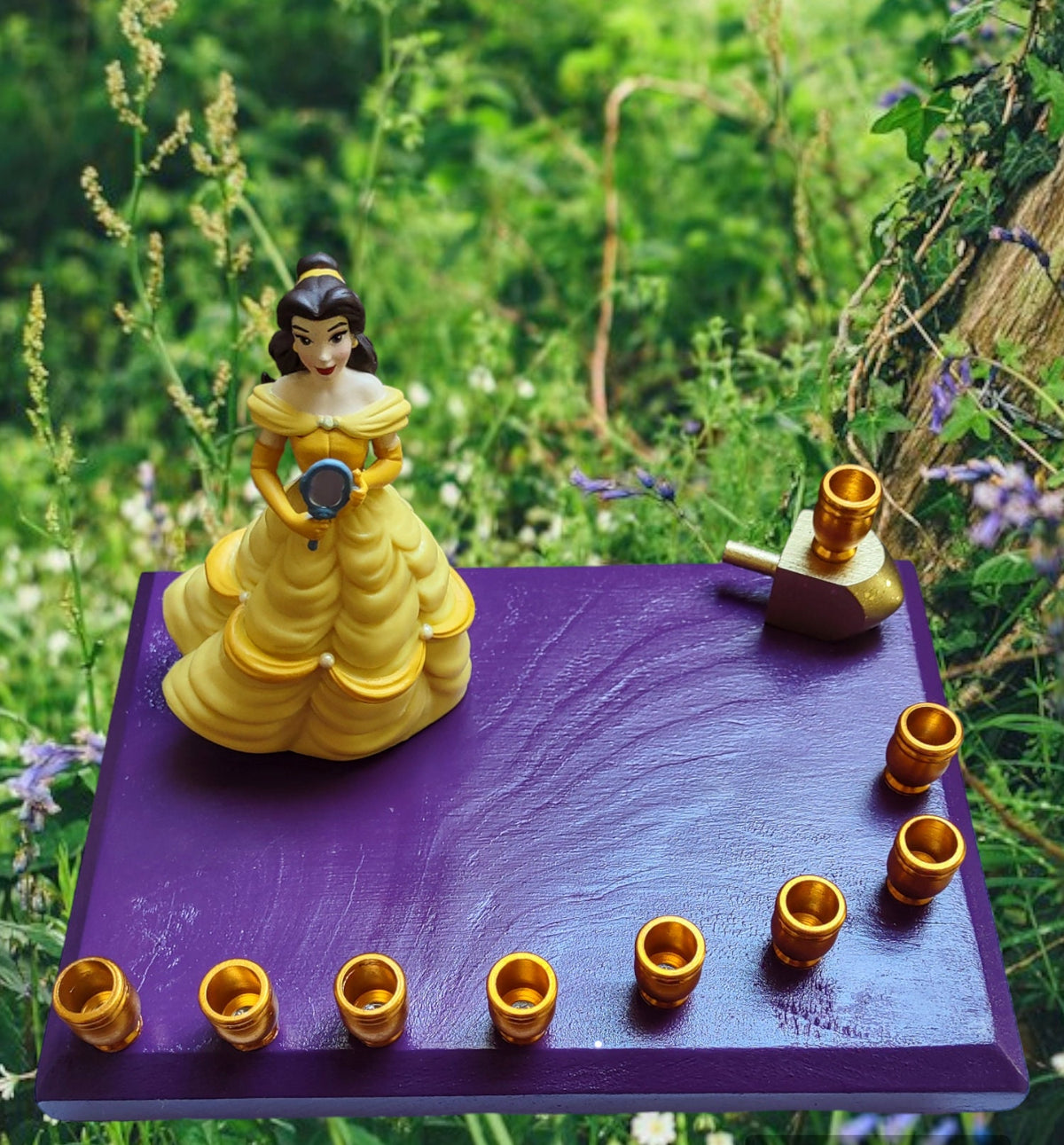 Princess Menorah Classic Disney Judaica Hannukah Belle Beauty and the Beast