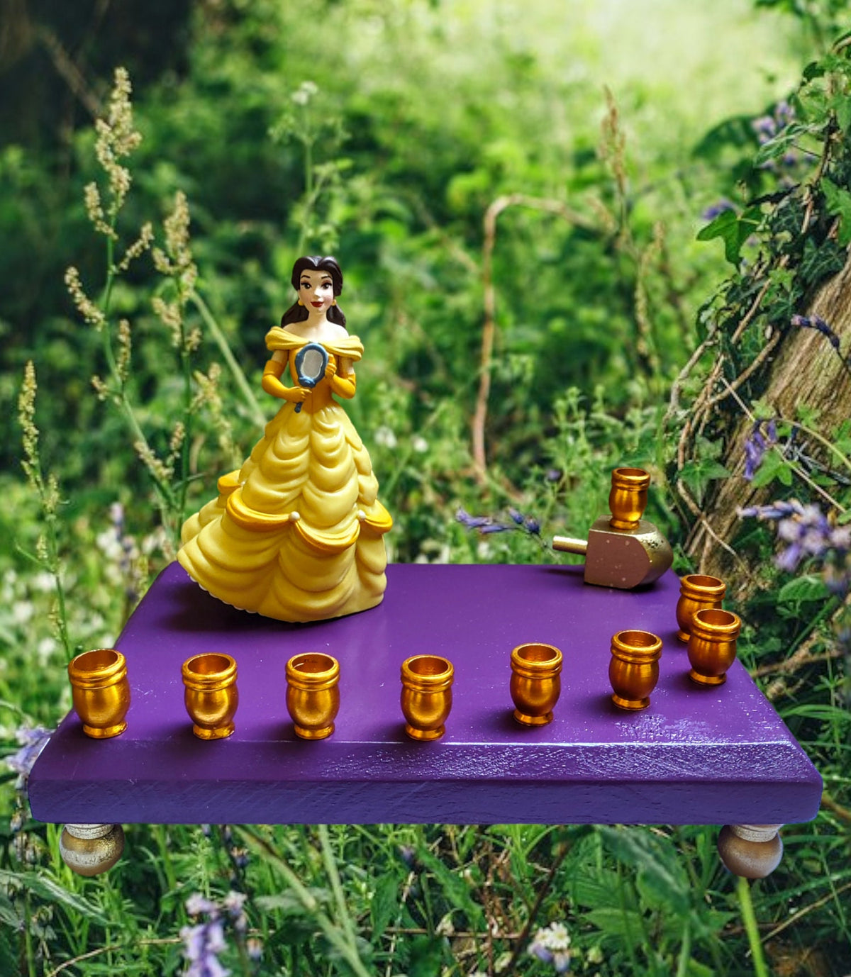 Princess Menorah Classic Disney Judaica Hannukah Belle Beauty and the Beast