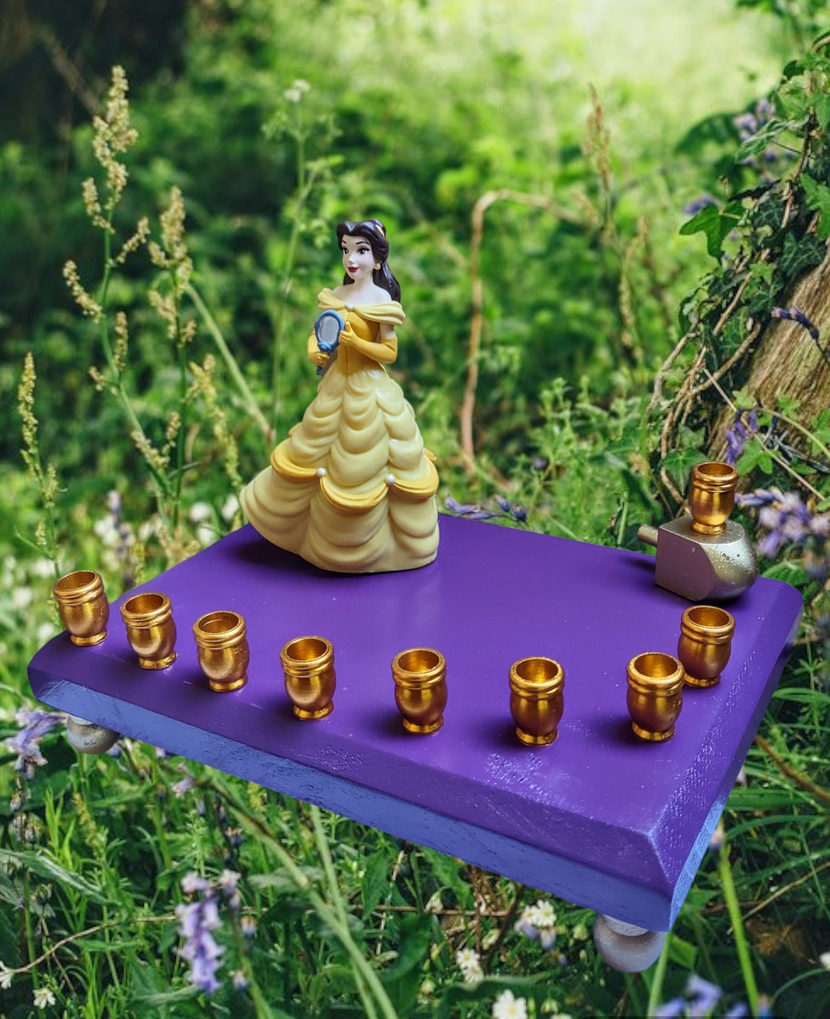 Princess Menorah Classic Disney Judaica Hannukah Belle Beauty and the Beast