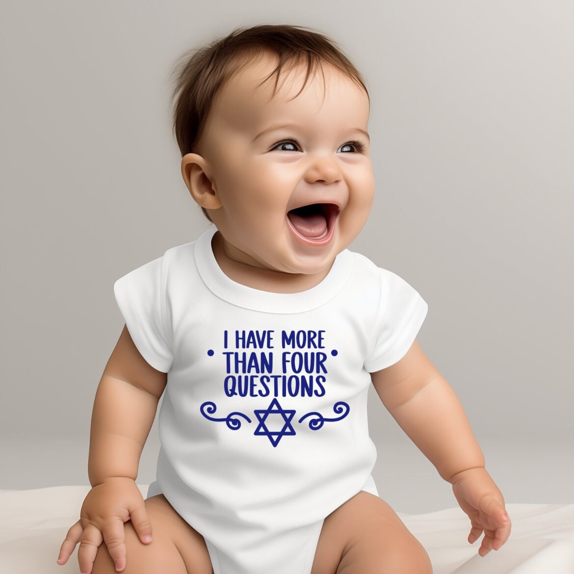 More Than Four Questions Passover Baby Bodysuit