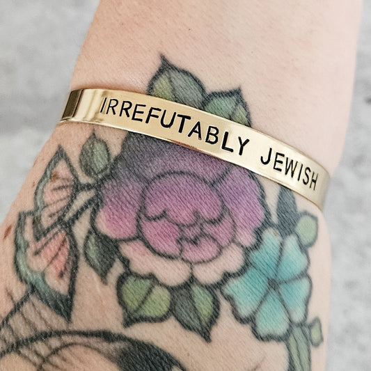 IRREFUTABLY JEWISH Adjustable Cuff Bracelet