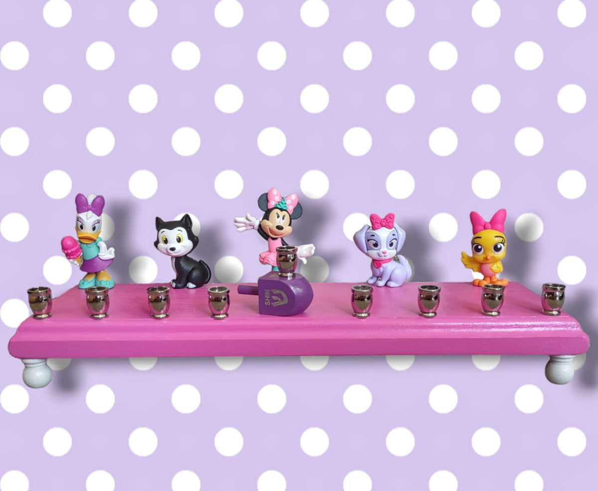Minnie Mouse Menorah Classic Disney Judaica Hanukkiah Repurposed Daisy