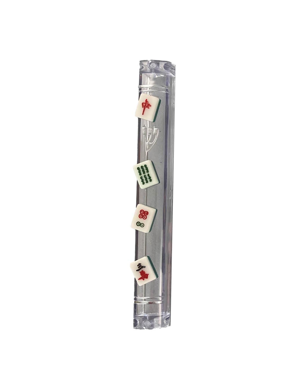 Mahjong Mezuzah Case – Acrylic with Mini Mahjong Tiles