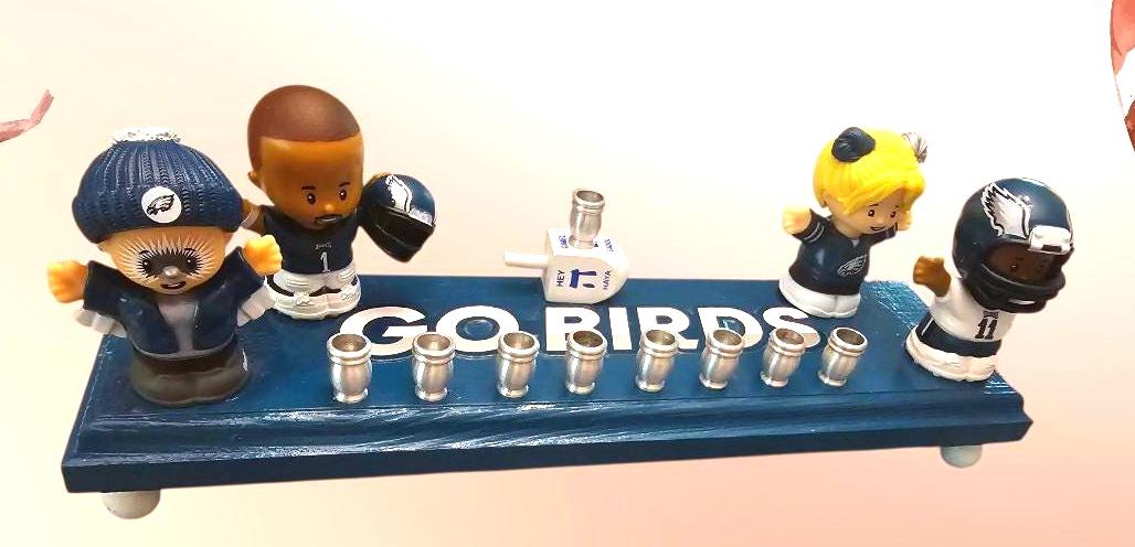 Limited Edition Collector Philadelphia Eagles “Go Birds!” Menorah