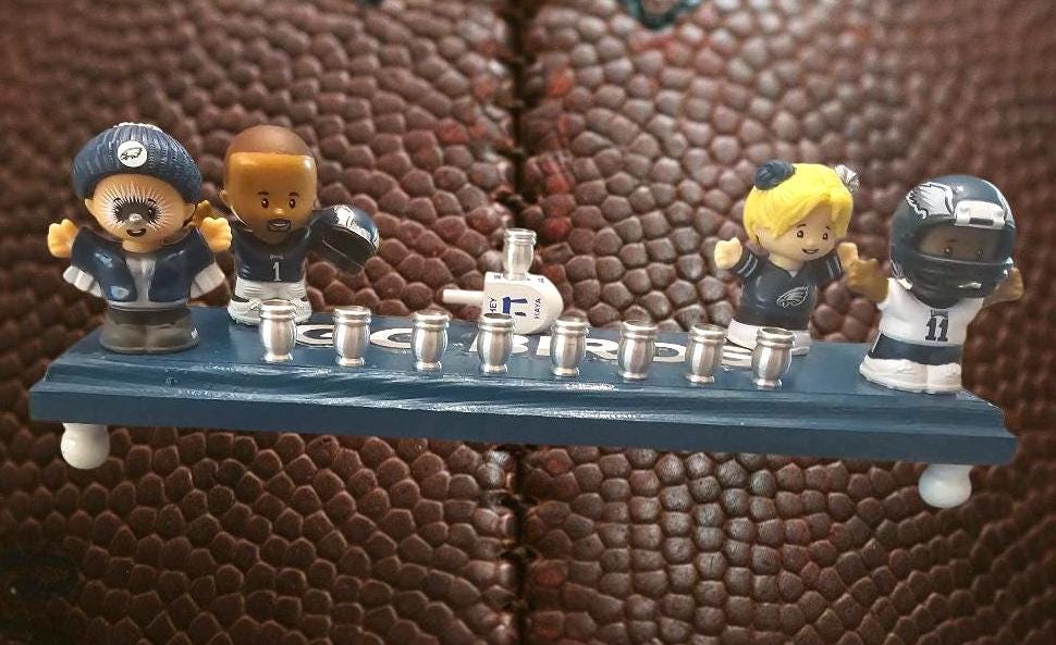 Limited Edition Collector Philadelphia Eagles “Go Birds!” Menorah