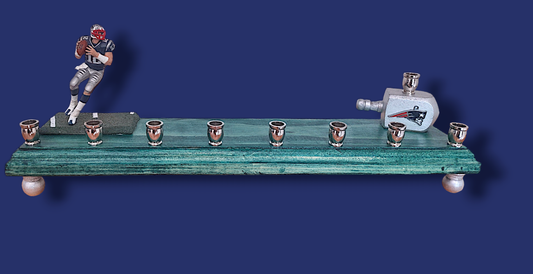 Collectors Edition Tom Brady #12 Patriots Football Menorah