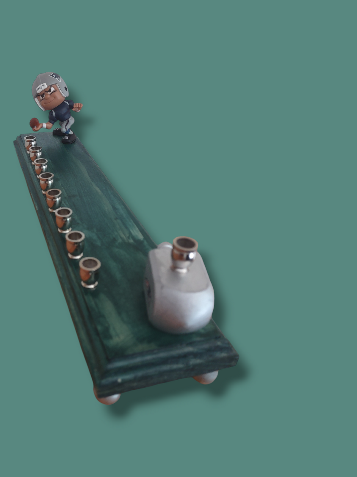 Collectors Edition Patriots Football Menorah