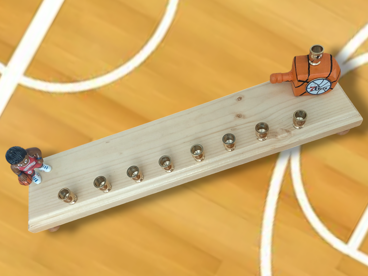 Collectors Edition Philadelphia 76'ers Basketball Themed Menorah