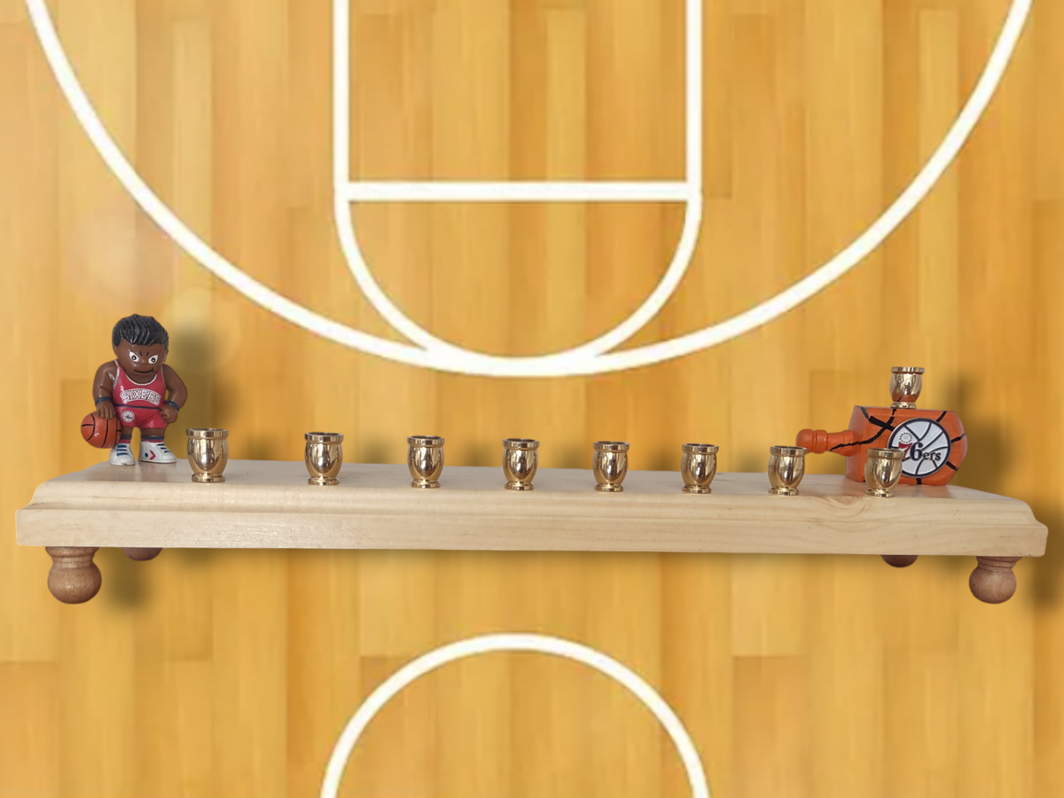 Collectors Edition Philadelphia 76'ers Basketball Themed Menorah