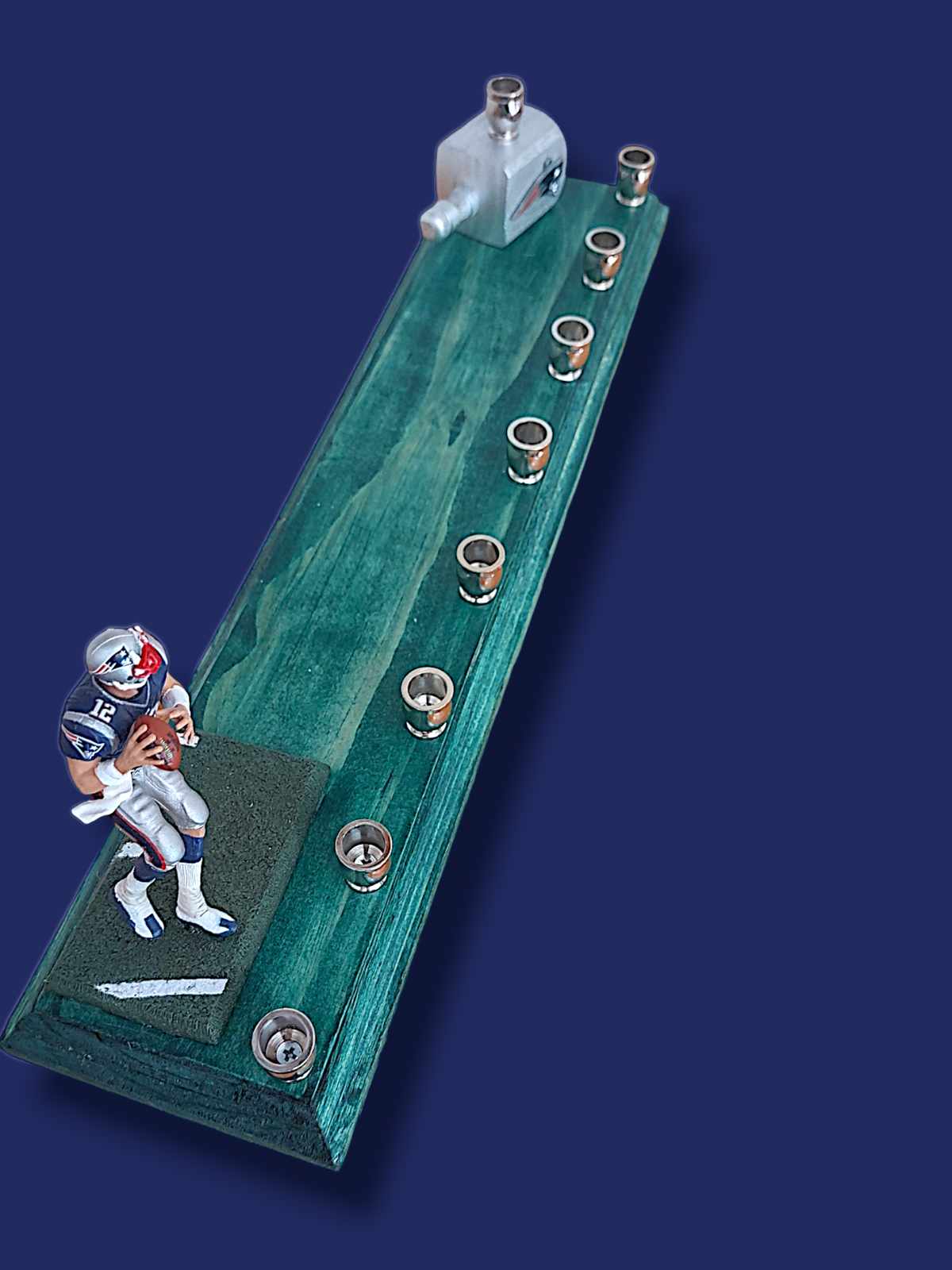 Collectors Edition Tom Brady #12 Patriots Football Menorah