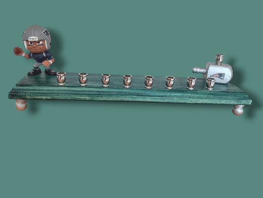 Collectors Edition Patriots Football Menorah