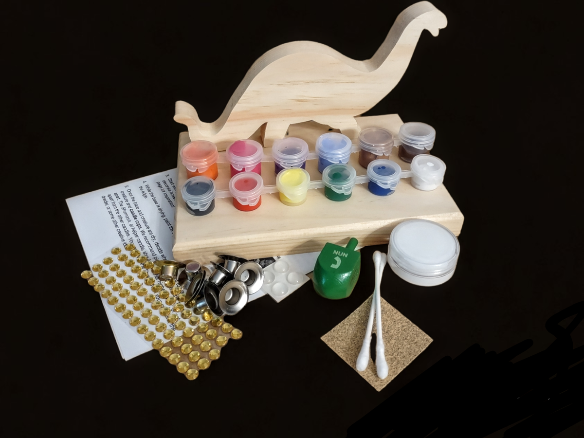 Make Your Own Dinosaur Menorah Craft Kit!