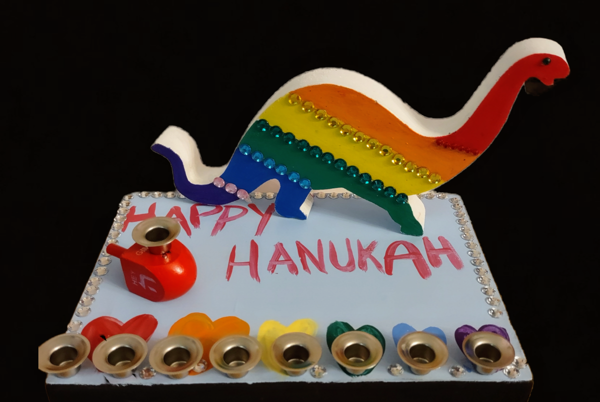 Make Your Own Dinosaur Menorah Craft Kit!