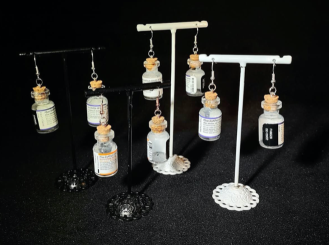 Authentic Pfizer COVID-19 Vaccine Vial Earrings | Science Is Real Collection