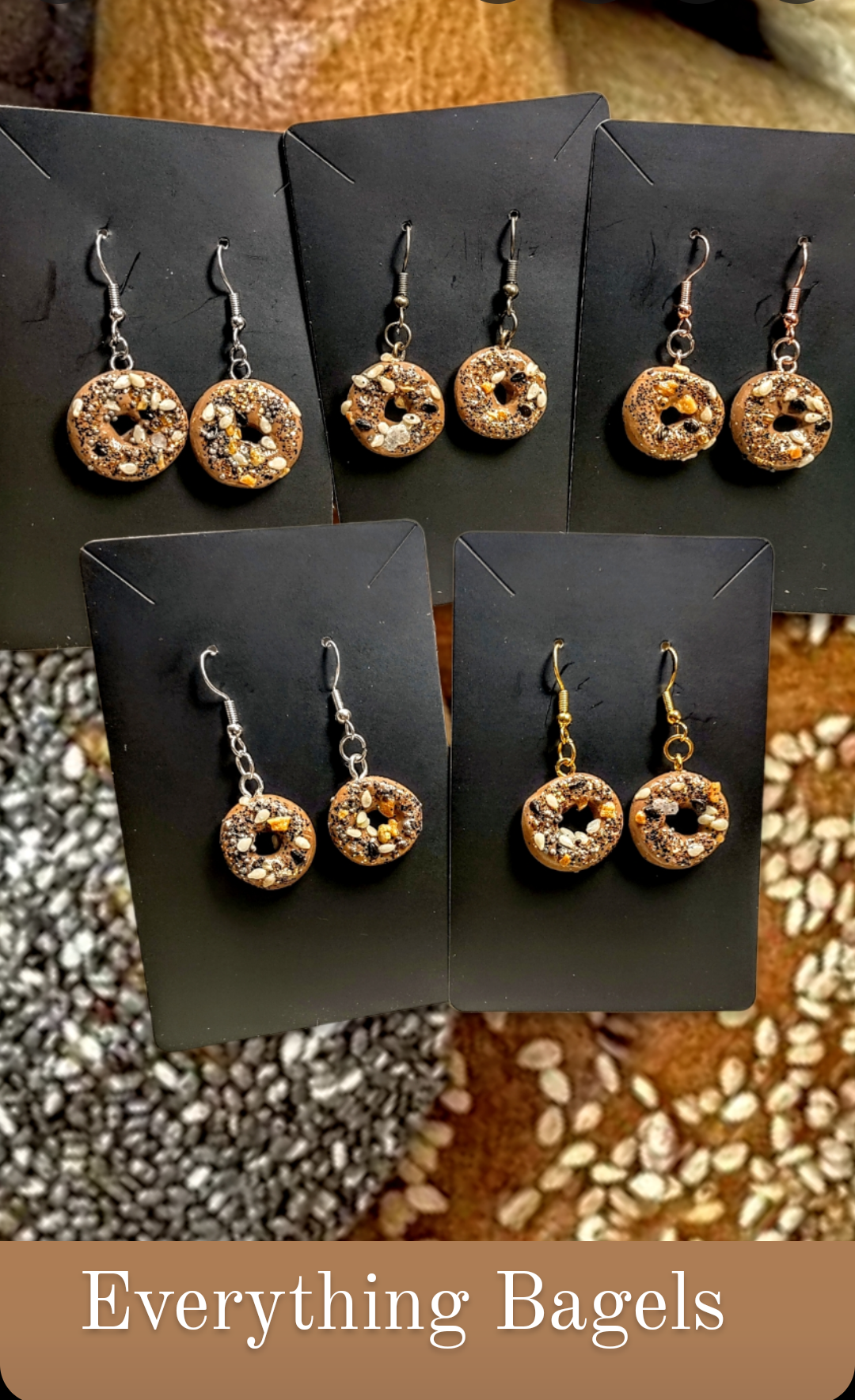 Mini Bagel Earrings