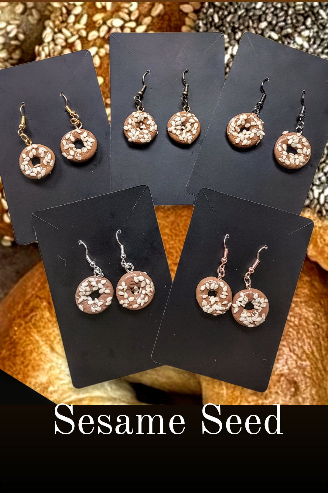 Mini Bagel Earrings