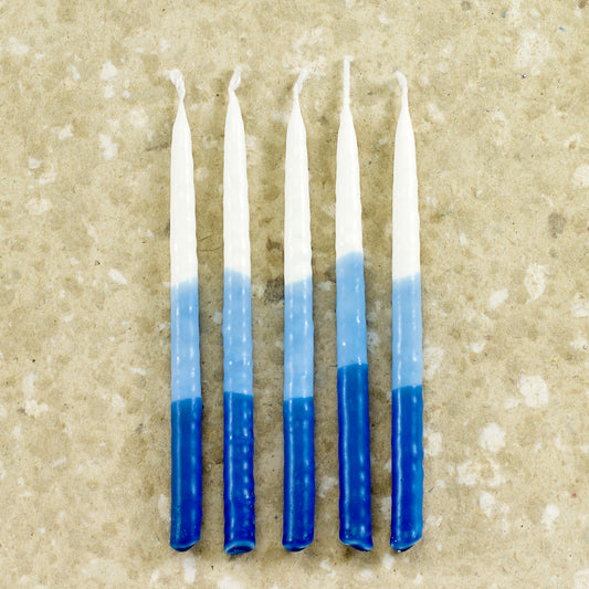 Blue and White Chanukah Candles