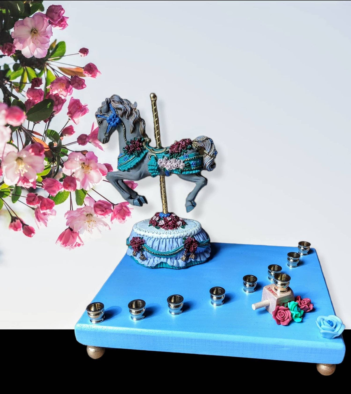 Musical Carousel Horse Menorah